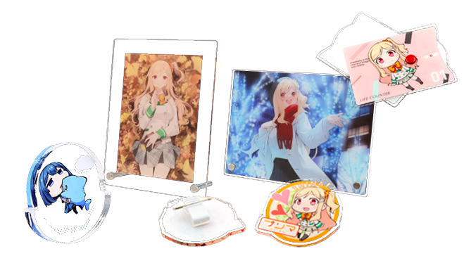 そのほかのアクリルグッズ例