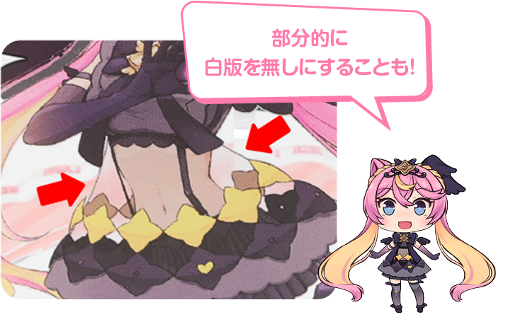 部分的に白版を無しにする例