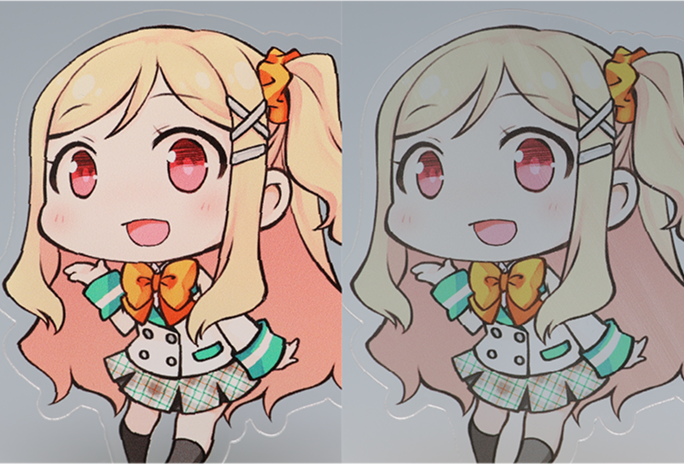 白版ありと白版なしの比較作例